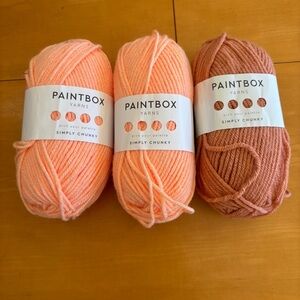 Paintbox NWT acrylic coral yarn bundle lot of 3